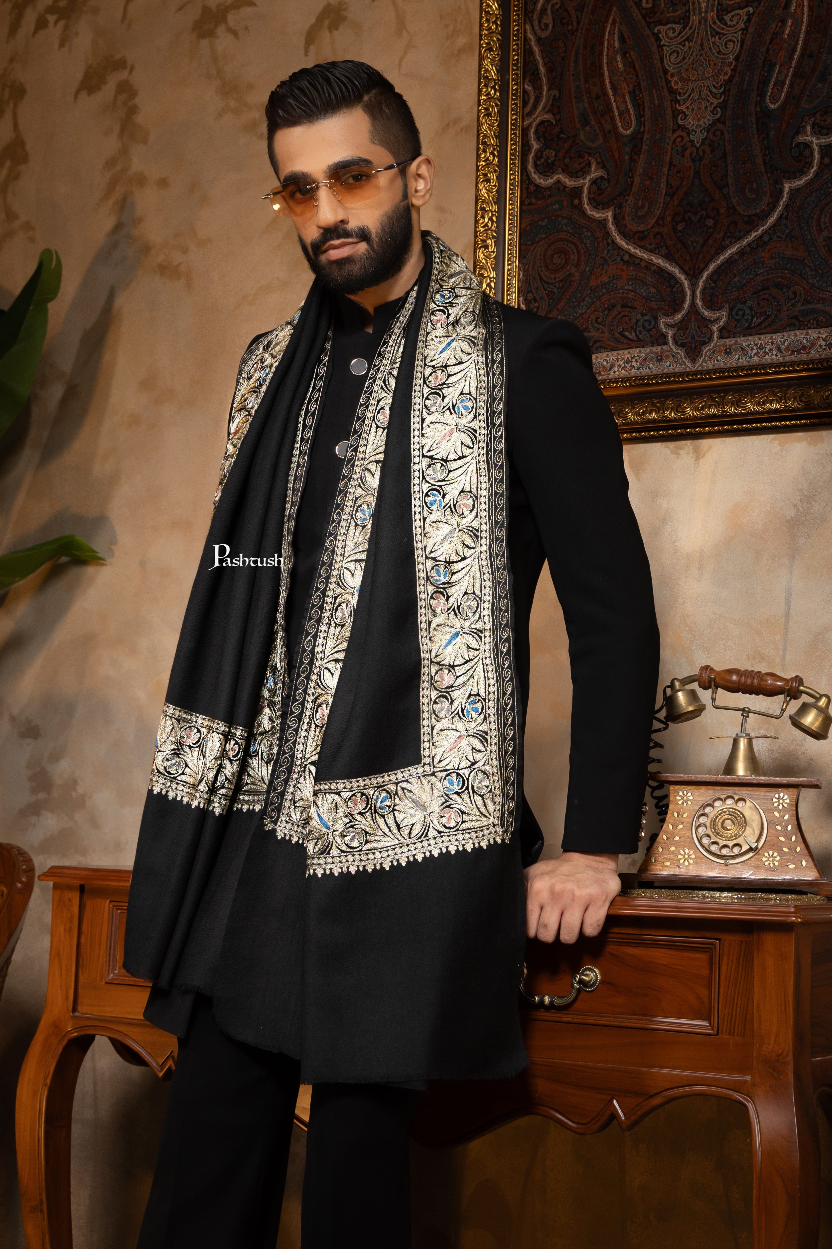 sherwani shawl design