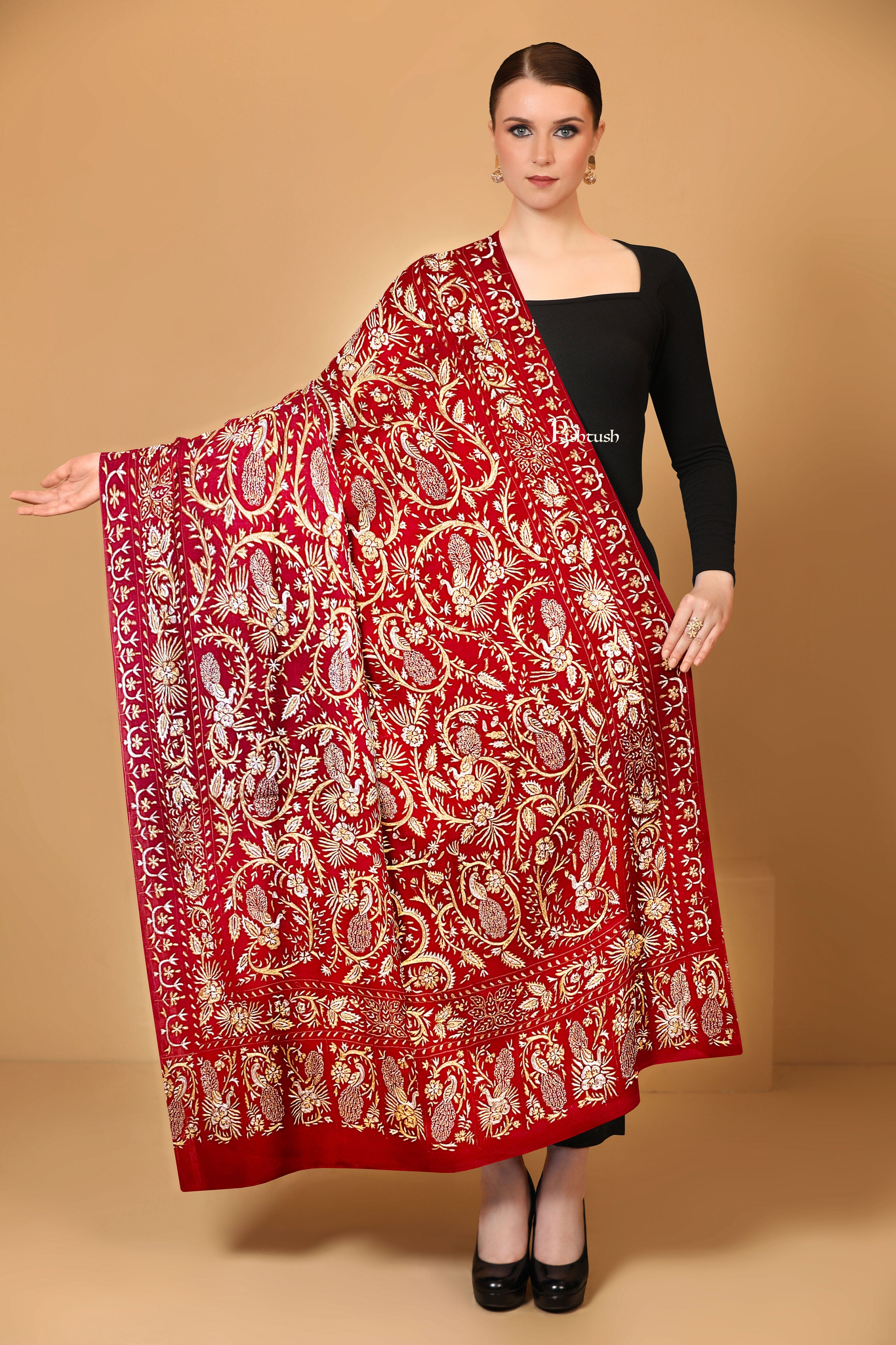 kashmiri tilla shawl