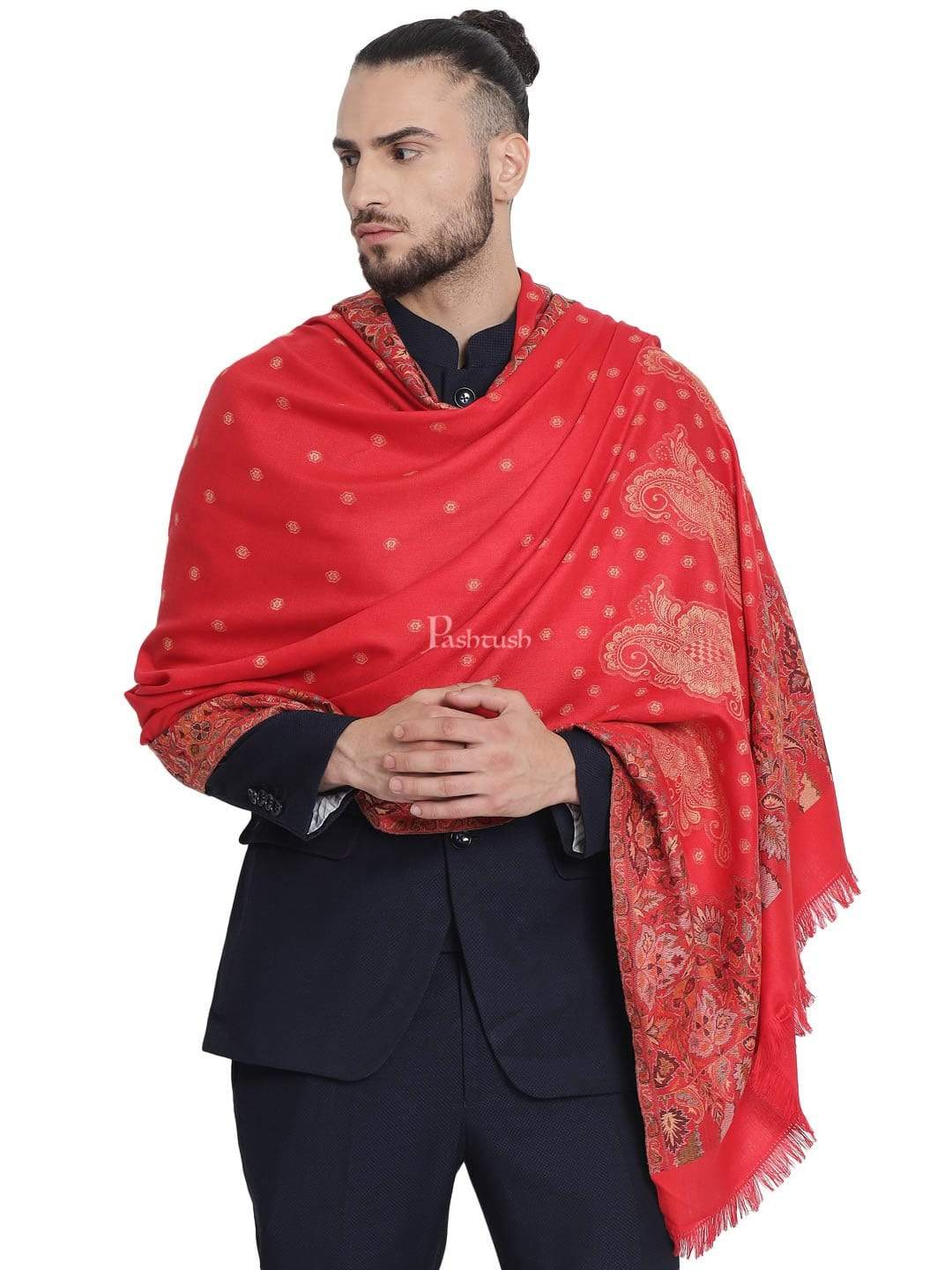 red shawl for men