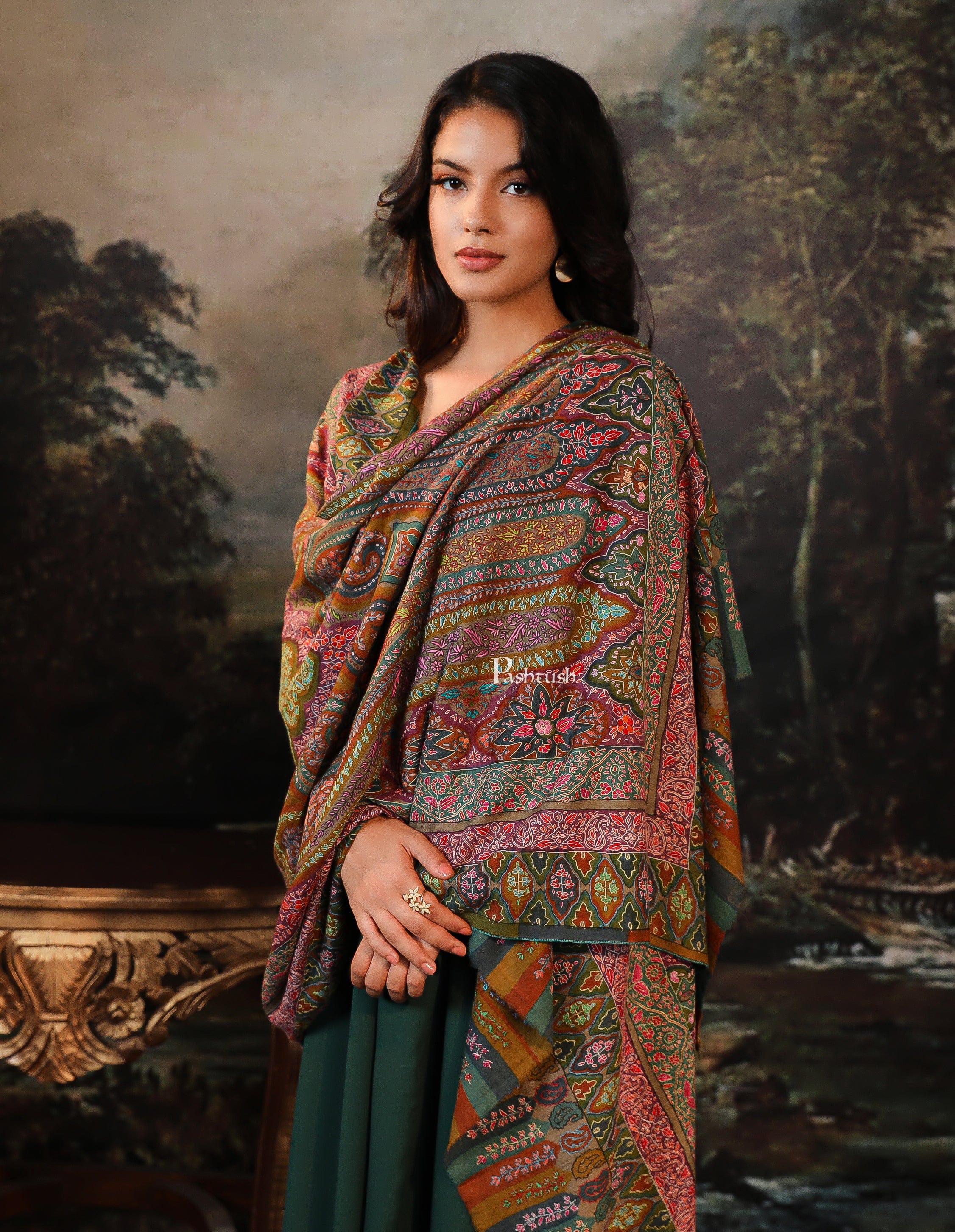 Pashtush women stole, Floral Fashion design, Multicolour – Pashtush Shawl  Store