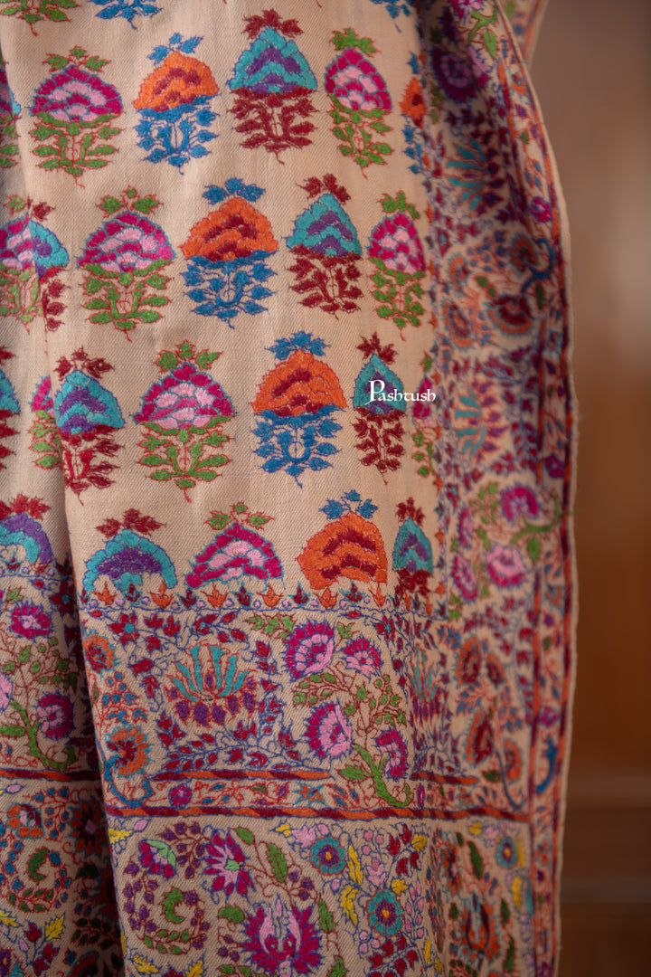 Pashtush Mens Pure Pashmina Shawl, Multicolour