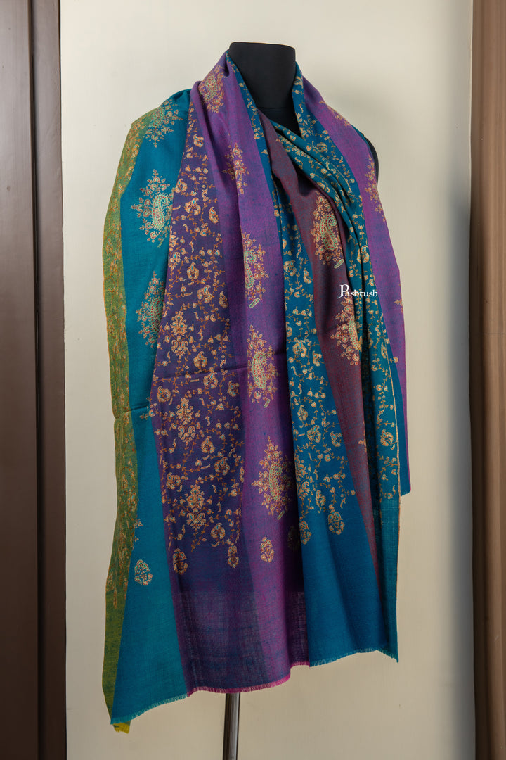 Pashtush Womens Pure Pashmina Shawl, Multicolour