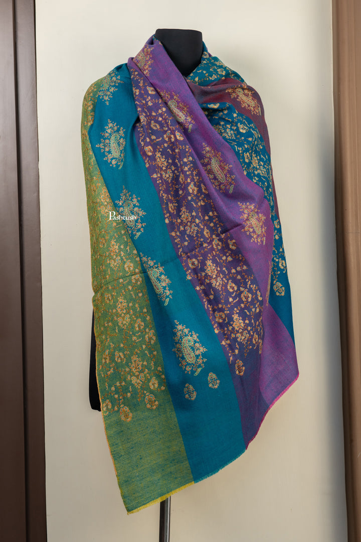 Pashtush Womens Pure Pashmina Shawl, Multicolour