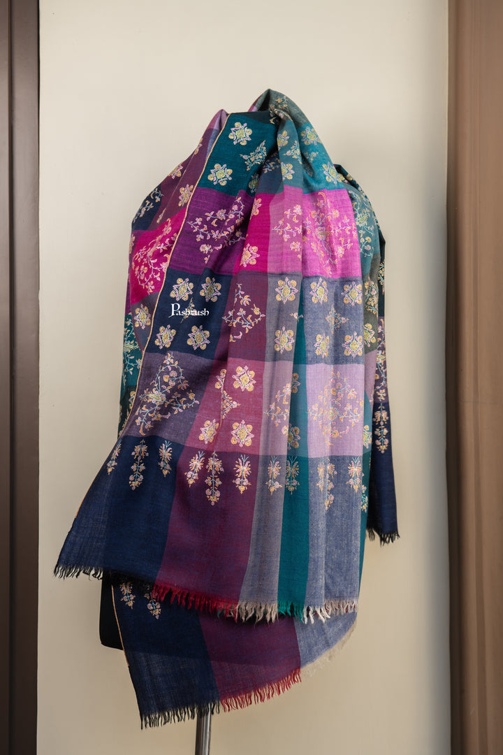 Pashtush Womens Pure Pashmina Shawl, Multicolour