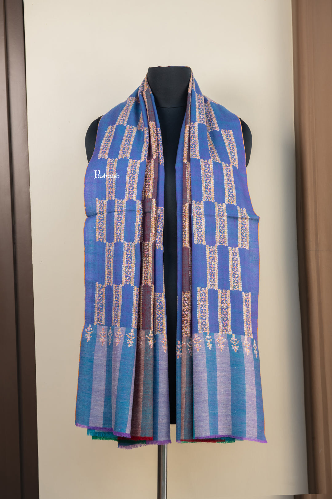 Pashtush Womens Pure Pashmina Shawl, Multicolour