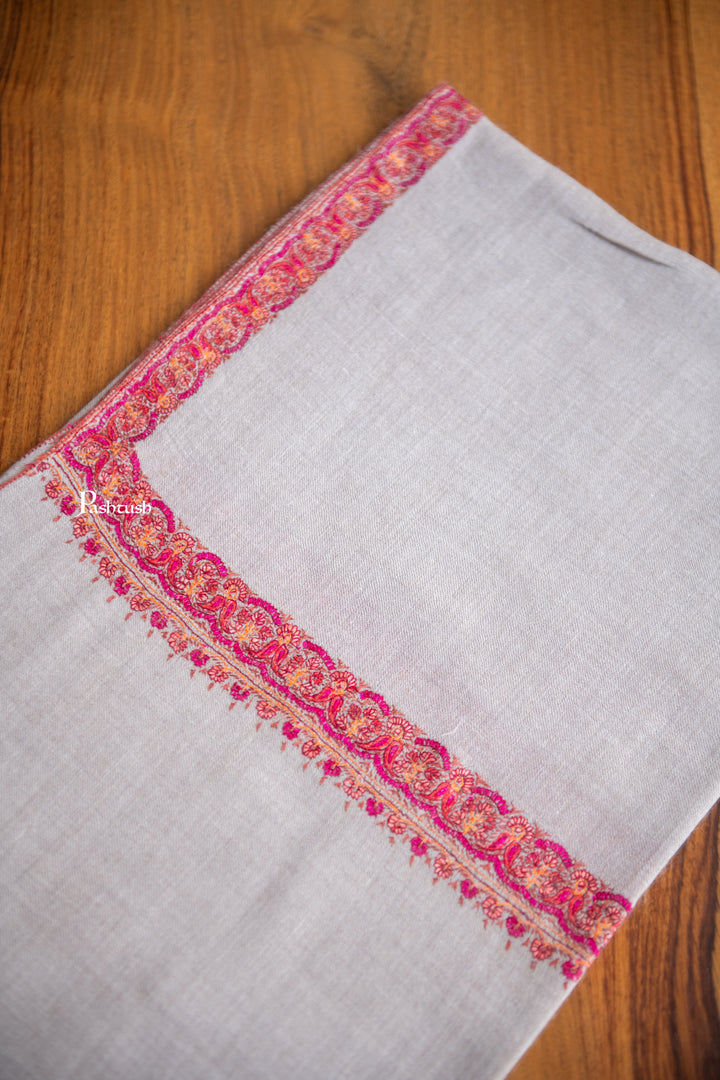 Pashtush Womens Pure Pashmina Shawl, Grey