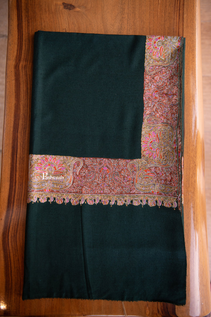 Pashtush Womens Pure Pashmina Shawl, Black