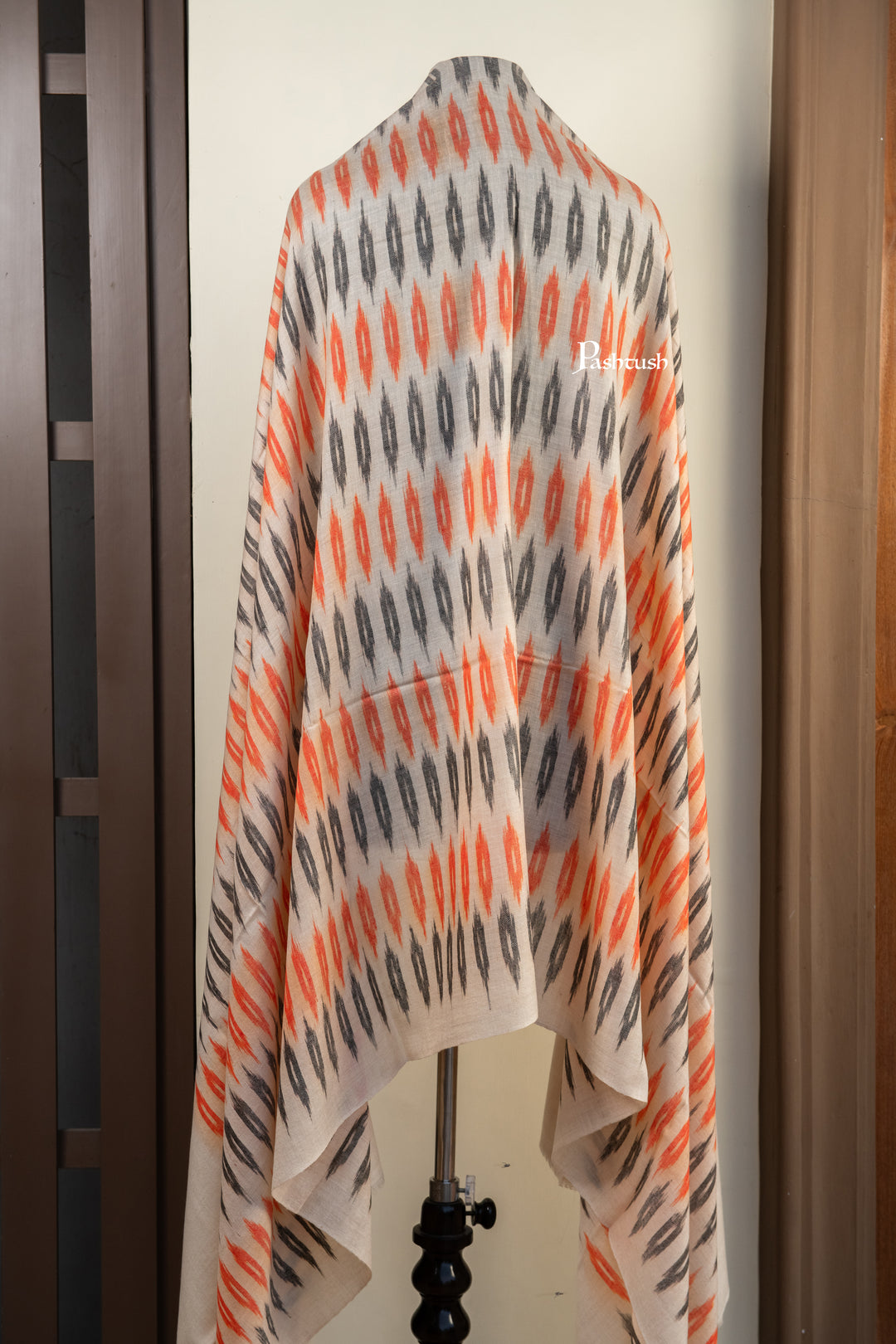 Pashtush Mens Pure Pashmina Shawl, Multicolour