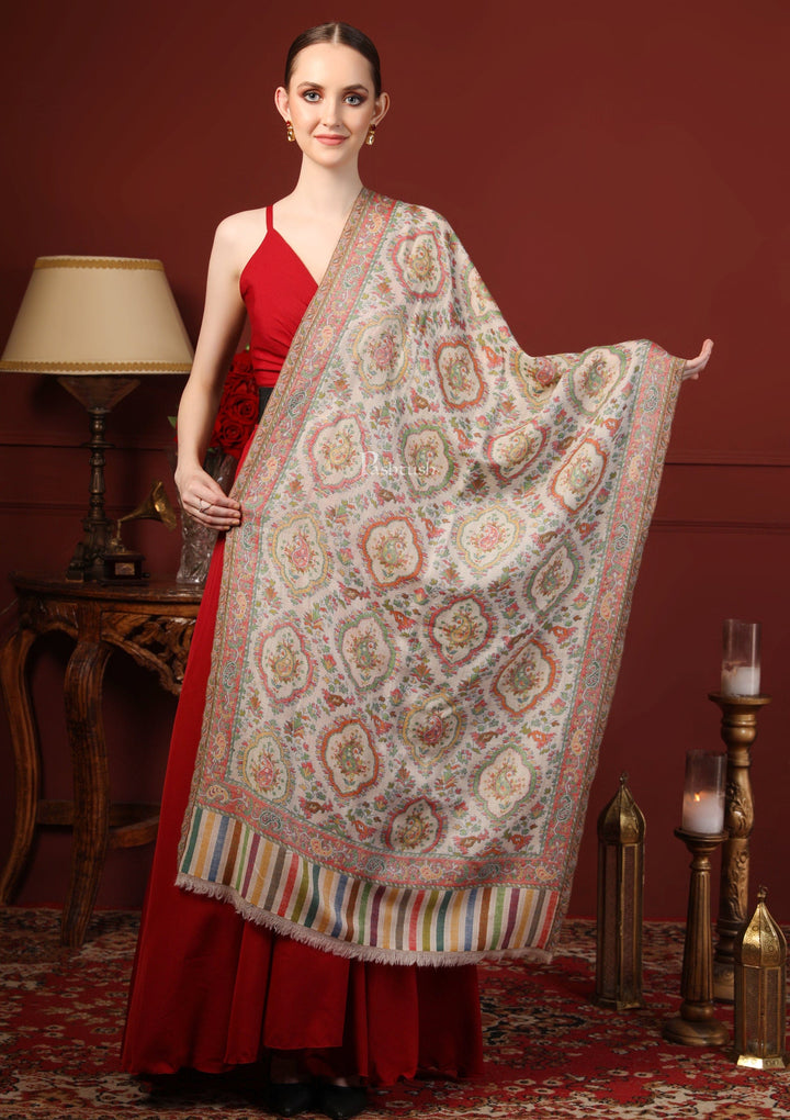 Pashtush India Gift Pack Pashtush His and Her Gift Set of 100% Pure Wool Stoles, Black and Multicoloured, Packaged in Keepsake Wooden Chester Gift Box