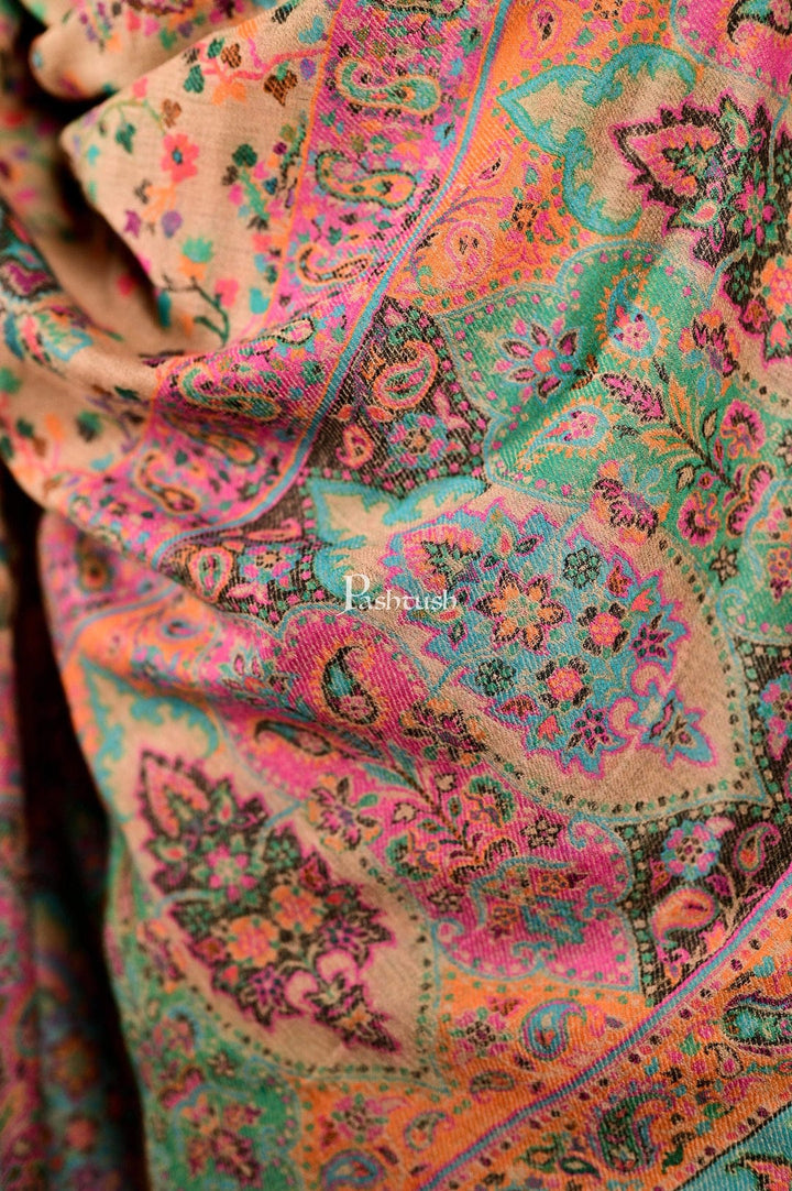 Pashtush India Gift Pack Pashtush His and Her Gift Set of 100% Pure Wool Stoles, Multicoloured, Packaged in Keepsake Wooden Chester Gift Box