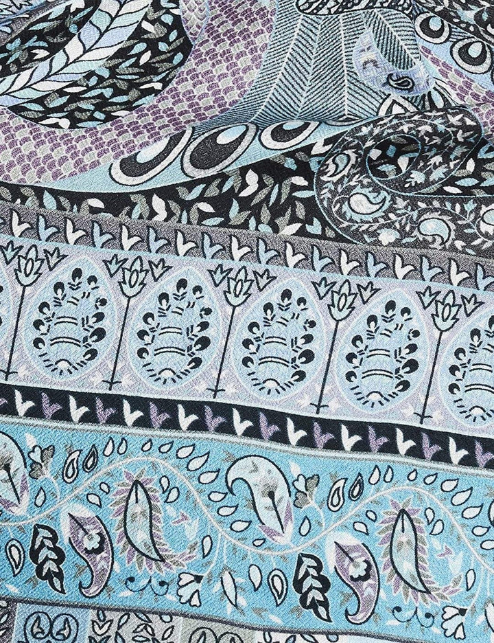 Pashtush India Gift Pack Pashtush His and Her Gift Set of Bamboo Stoles, Multicoloured, Packaged in Keepsake Wooden Chester Gift Box