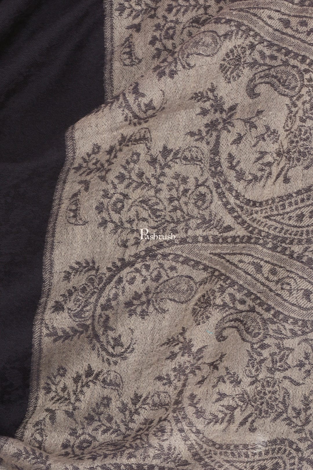 Pashtush India Gift Pack Pashtush His And Her Gift Set of Fine Wool Stoles, Premium Gift Box Packaging, Black and Beige