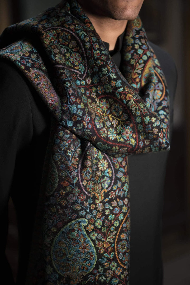 Pashtush India Gift Pack Pashtush His And Her Gift Set of Mens Bamboo Stole and Womens Cashmere Stole, Premium Gift Box Packaging, Multicolour