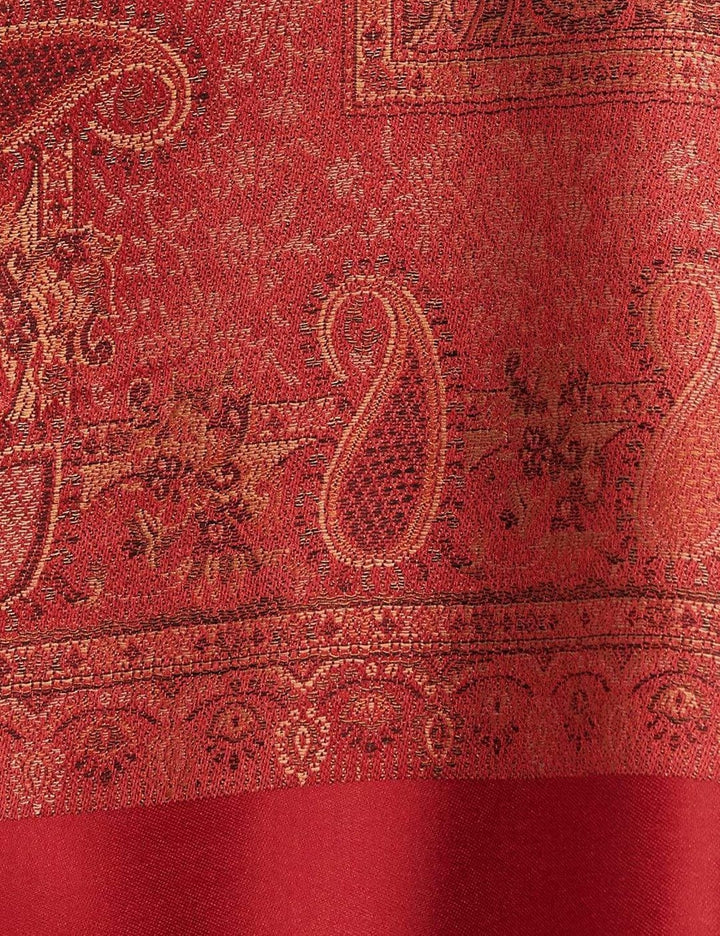 Pashtush India Gift Pack Pashtush His and Her Gift Set of Mens Bamboo Stole and Womens Jamawar Shawl, Multicoloured and Maroon, Packaged in Keepsake Wooden Chester Gift Box