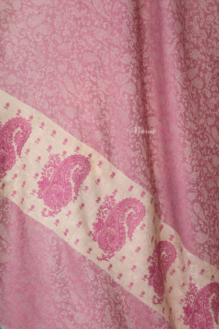 Pashtush India Gift Pack Pashtush His and Her Gift Set of Mens Jamawar Stole and Womens Extra Fine Wool Shawl, Navy Blue and Peel Lilac, Packaged in Keepsake Wooden Chester Gift Box