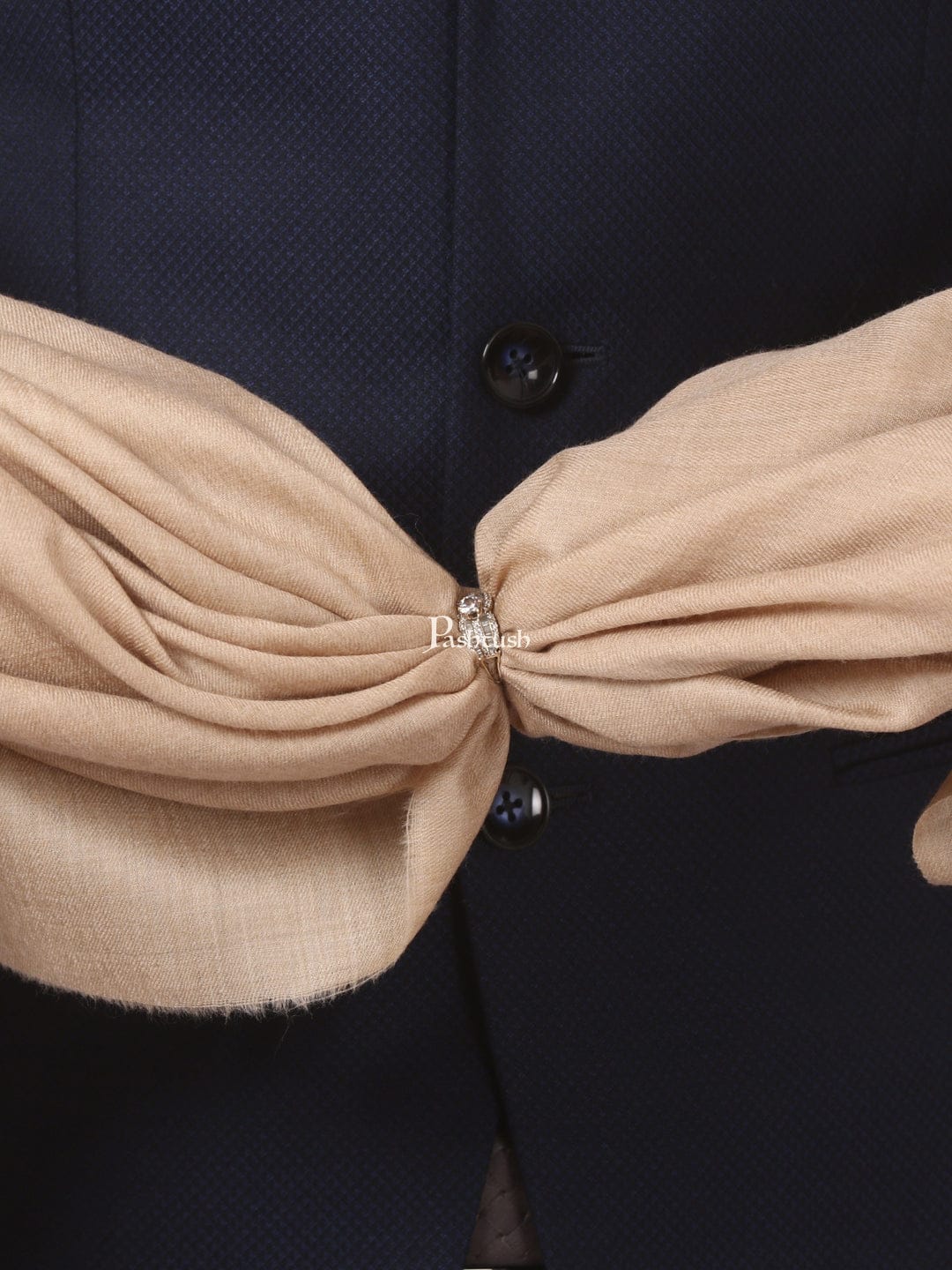 Pashtush India Gift Pack Pashtush His And Her Set Of 100% Pure Wool Shawls, Premium Gift Box Packaging, Beige and Black