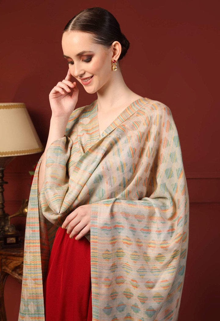Pashtush India Gift Pack Pashtush His And Her Set Of 100% Pure Wool Stoles, Premium Gift Box Packaging, Multicoloured