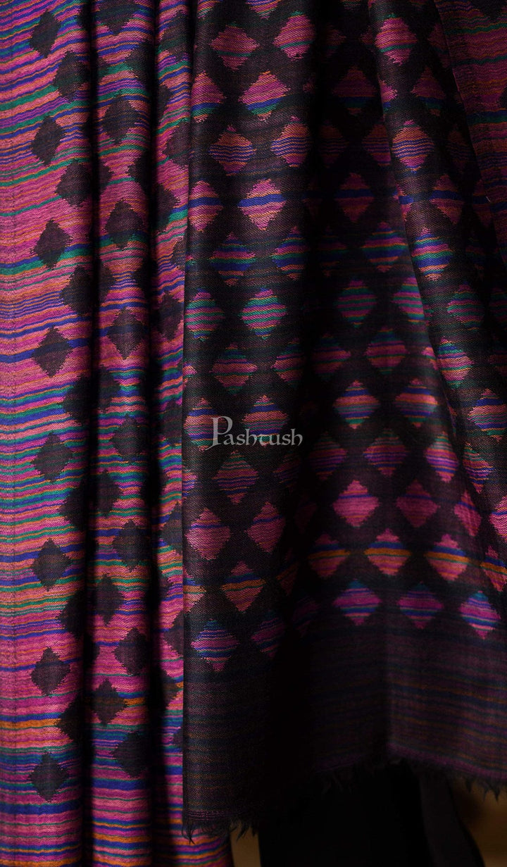 Pashtush India Gift Pack Pashtush His And Her Set Of 100% Pure Wool Stoles, Premium Gift Box Packaging, Multicoloured
