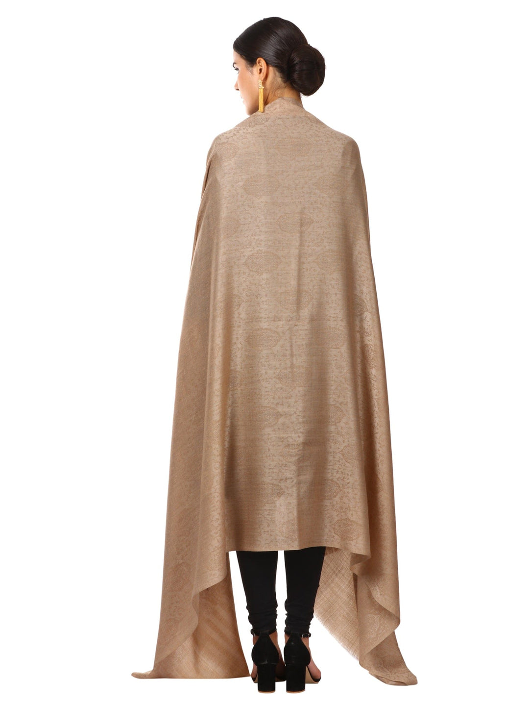 Pashtush India Gift Pack Pashtush His And Her Set Of Fine Wool Shawls, Premium Gift Box Packaging, Beige