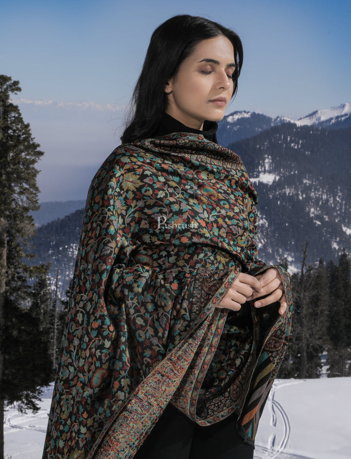 Pashtush India Gift Pack Pashtush His and Her set of Fine Wool Shawls, With Premium Gift Box, Beige and Multicolour