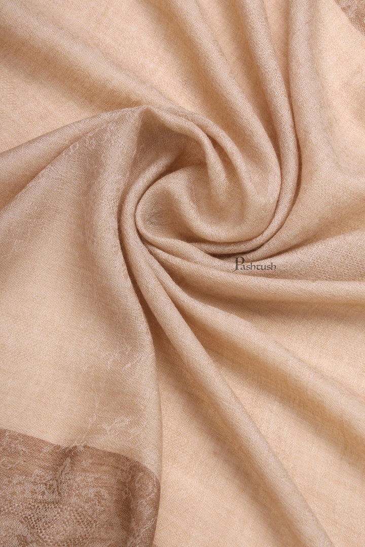 Pashtush India Gift Pack Pashtush His And Her Set Of Fine Wool Stoles , Premium Gift Box Packaging, Beige and Pink