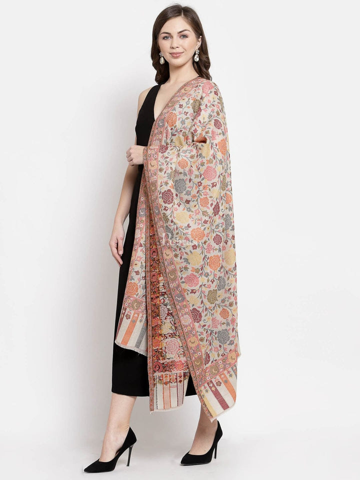 Pashtush India Gift Pack Pashtush His And Her Set Of Fine Wool Stoles, Premium Gift Box Packaging, Mustard and Multicolour