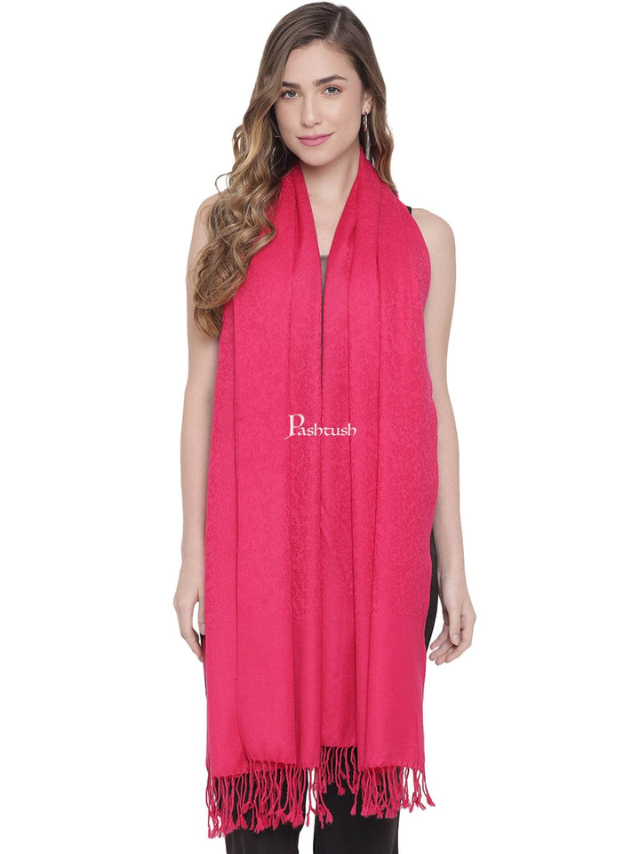 Pashtush India Gift Pack Pashtush His And Her Set Of Mens Bamboo Stole and Womens Fine Wool Stole, Premium Gift Box Packaging, Multicolour and Pink