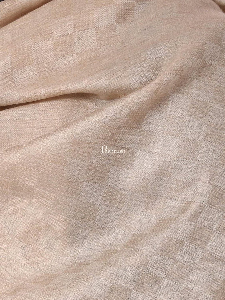 Pashtush India Gift Pack Pashtush His And Her Set Of Mens Fine Stole and Womens Shawl, Premium Gift Box Packaging, Beige