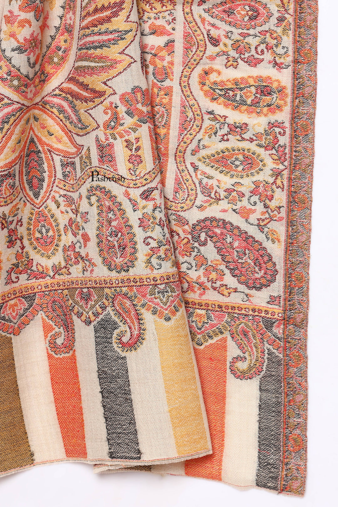 Pashtush India Gift Pack Pashtush His And Her Set Of Mens Fine Wool Stole and Womens Faux Pashmina Stole, Premium Gift Box Packaging, Beige and Maroon