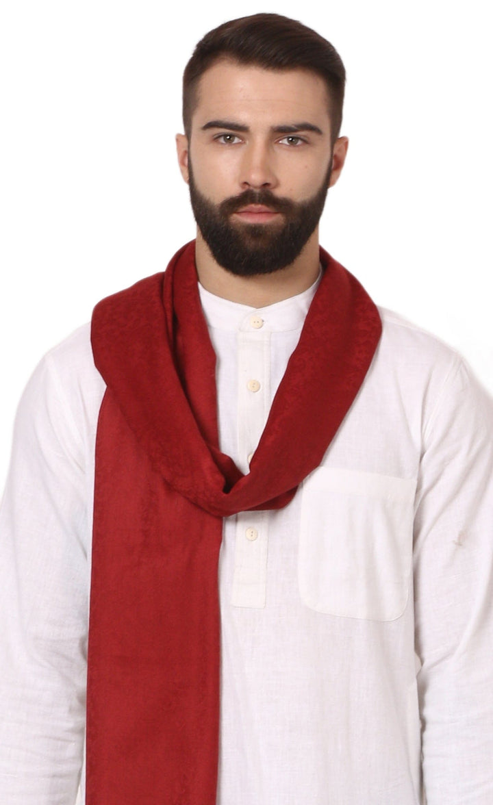 Pashtush India Gift Pack Pashtush His and Her Set of Mens Fine Wool Stole and Womens Paiseley Shawl with Gift Box Packaging, Red and Multicolour