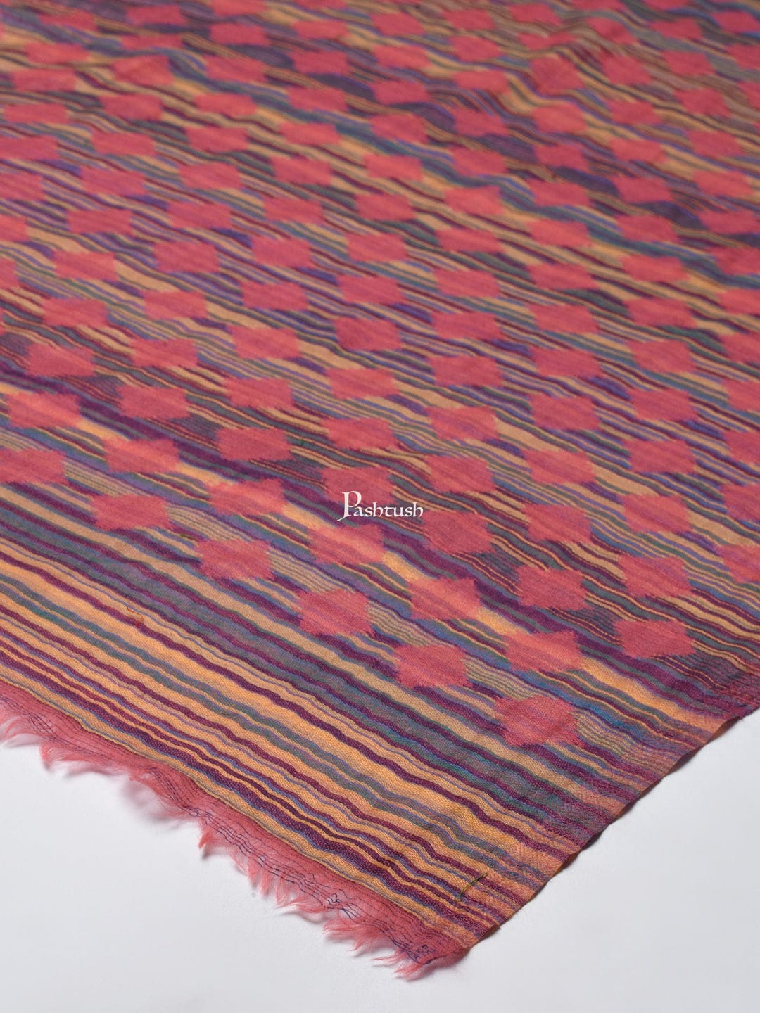 Pashtush India Gift Pack Pashtush His And Her Set Of Mens Fine Wool Stole and Womens Pure Wool Stole, Premium Gift Box Packaging, Beige and Multicoloured