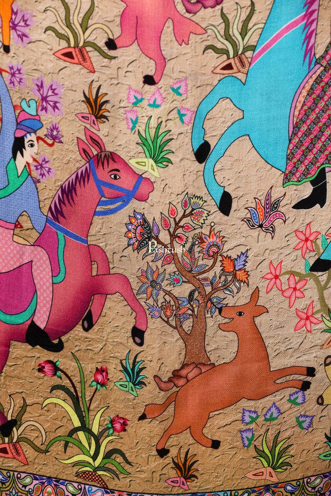 Pashtush India Gift Pack Pashtush His And Her Set Of Mens Jamawar Stole and Womens Bamboo Stole, Premium Gift Box Packaging, Navy Blue and Multicolour