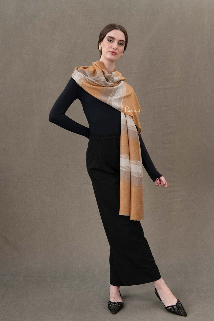 Pashtush India Gift Pack Pashtush His And Her Set Of Twilight Stoles, Premium Gift Box Packaging, Black and Gold