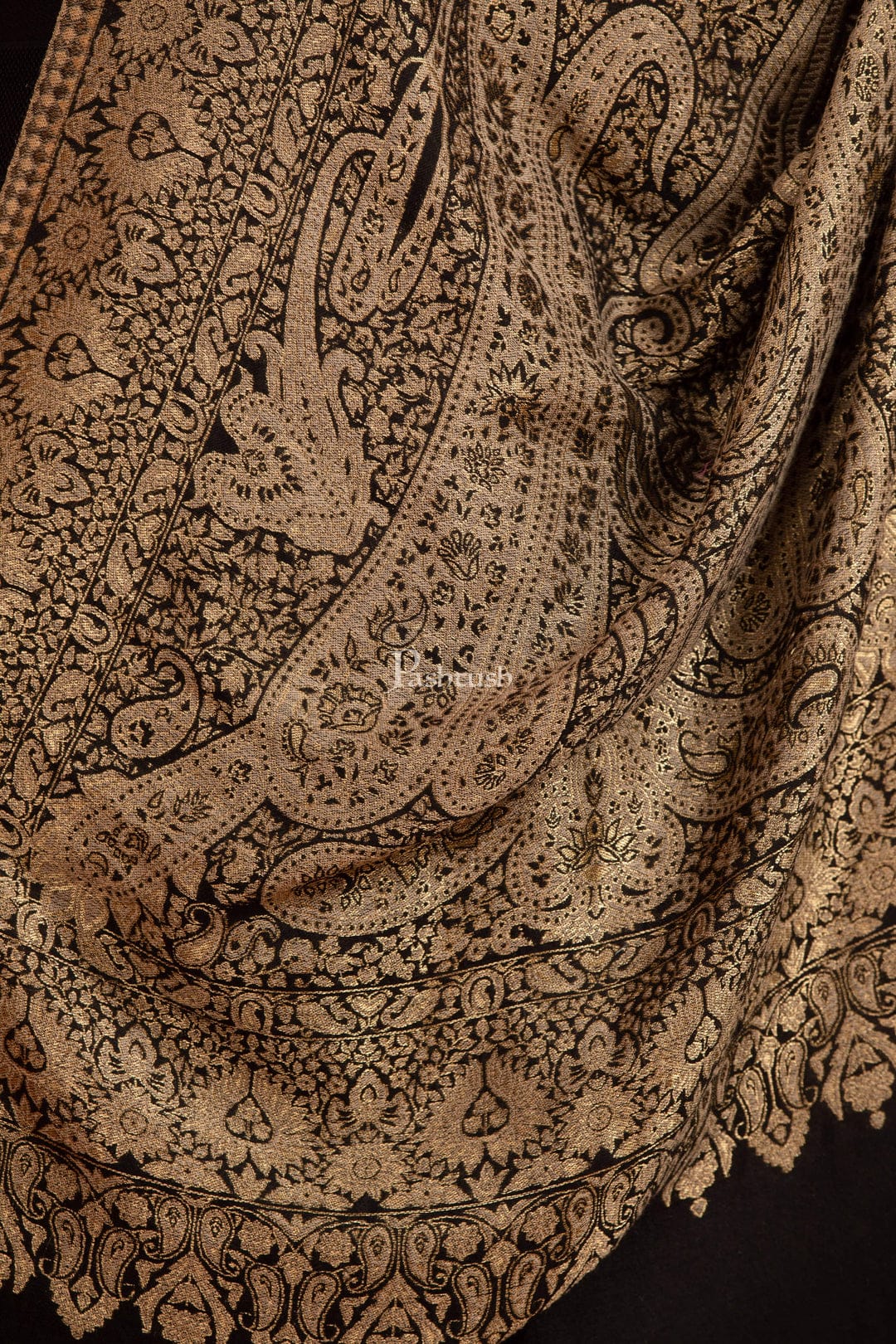 Pashtush India Gift Pack Pashtush His And Her Set Of Twilight Stoles, Premium Gift Box Packaging, Maroon and Black