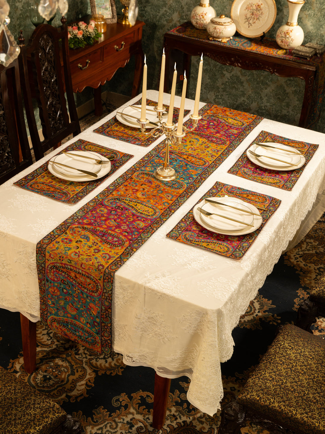 Pashtush India Gift Pack Pashtush Luxury Table Mats, Twilight Collection, Multicolour