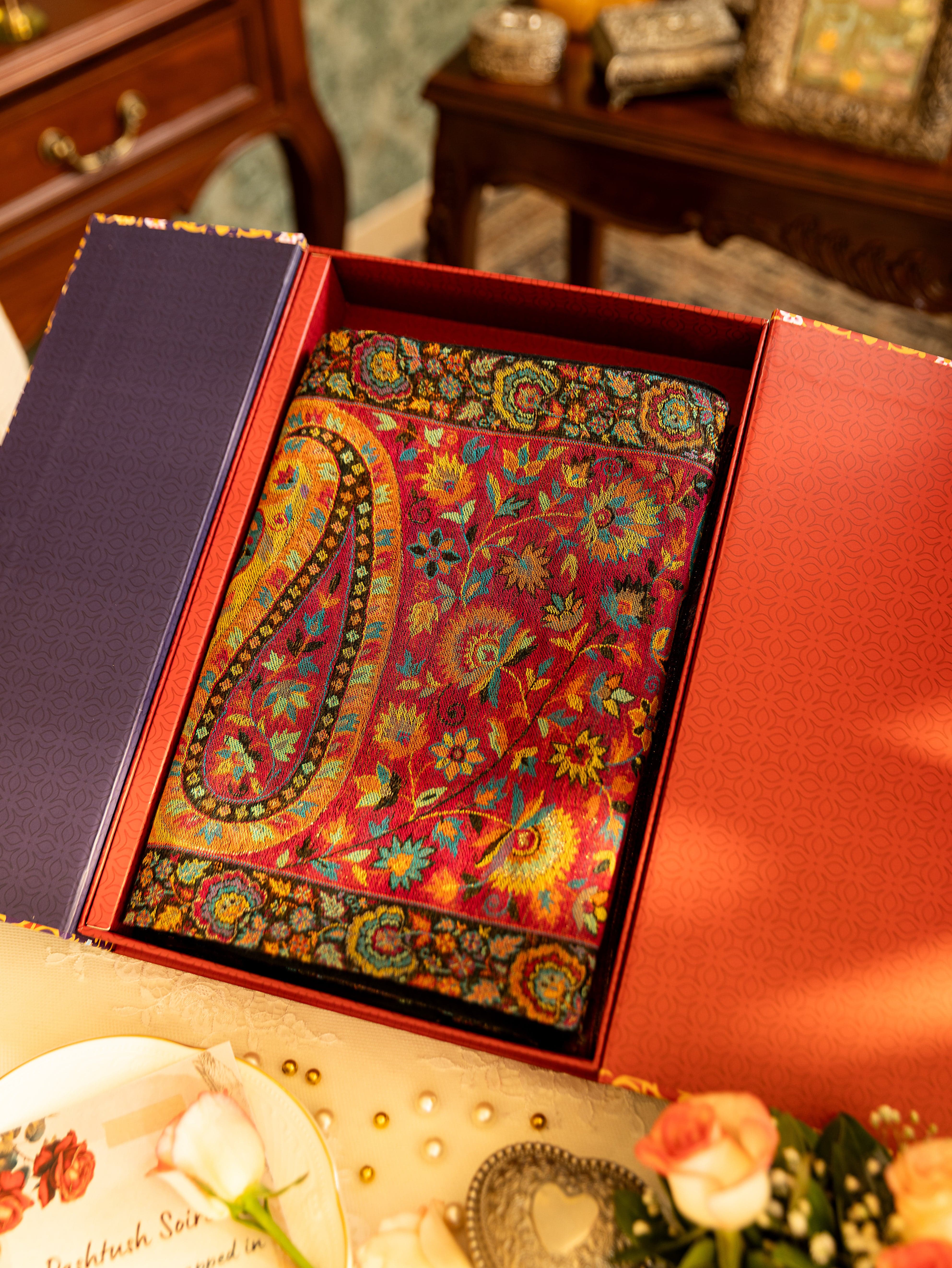 Pashtush Luxury Table Runner, Twilight Collection, Woven Jacquard