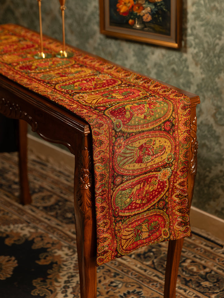 Pashtush India Gift Pack Pashtush Luxury Table Runner with Mats Set, Twilight Collection, Multicolour