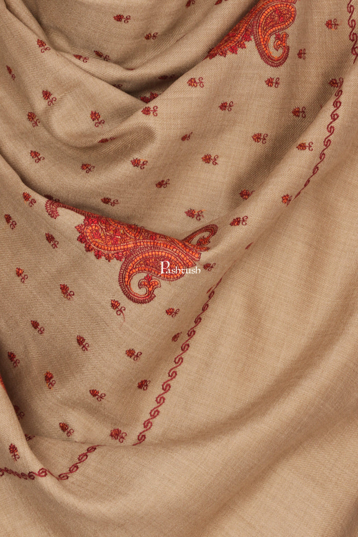 Pashtush India Mens Shawls Gents Shawl Pashtush Mens Embroidered Shawl In Extra Fine Wool Shawl