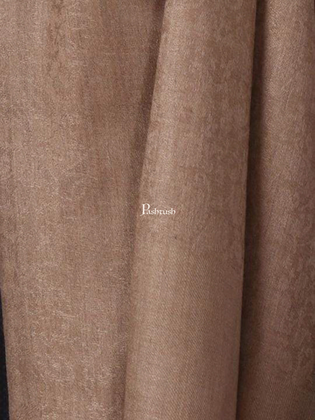 Pashtush India Mens Shawls Gents Shawl Pashtush Mens Fine Wool, Self Design, Full Size Mens, Taupe