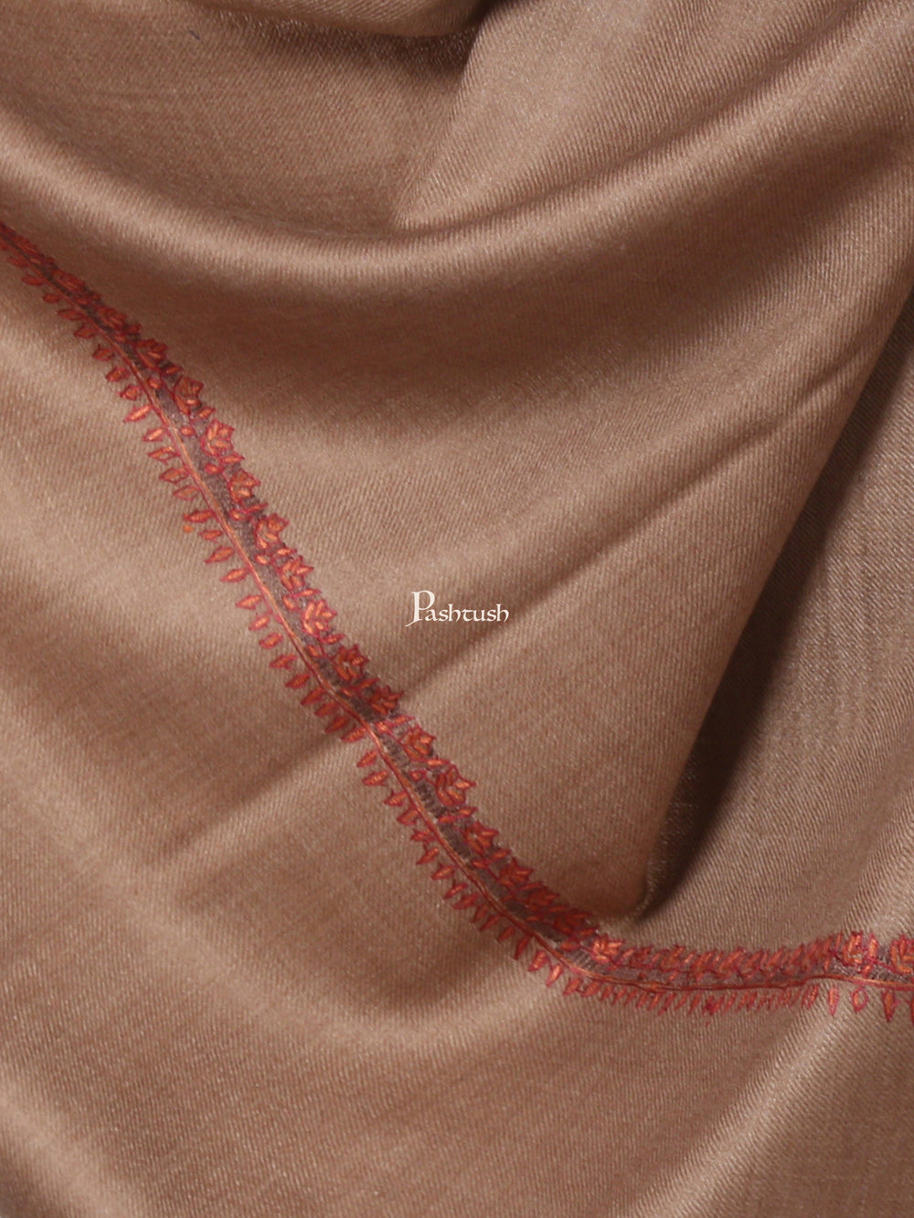 Pashtush India Mens Shawls Gents Shawl Pashtush Mens, Kingri Hand Embroidery Shawl, Fine Wool, Full Size