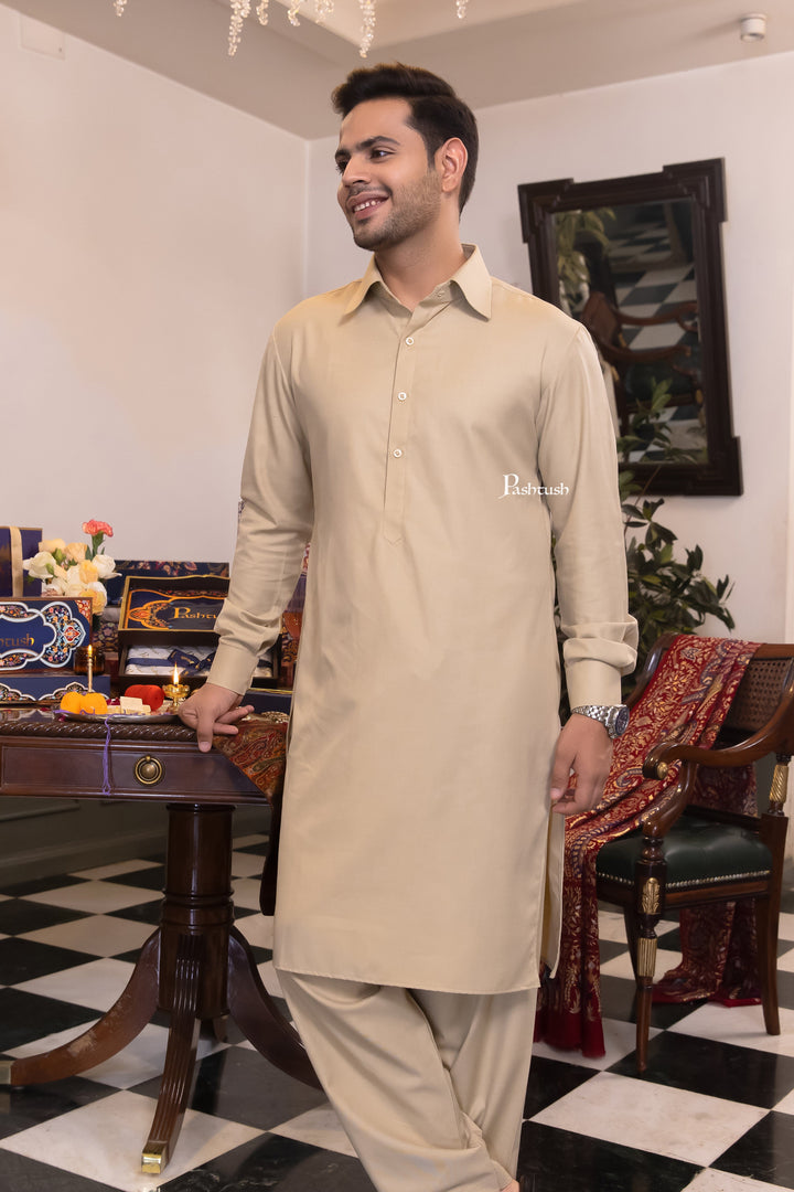 Pashtush India Kurta Pashtush Mens Kurta, Beige