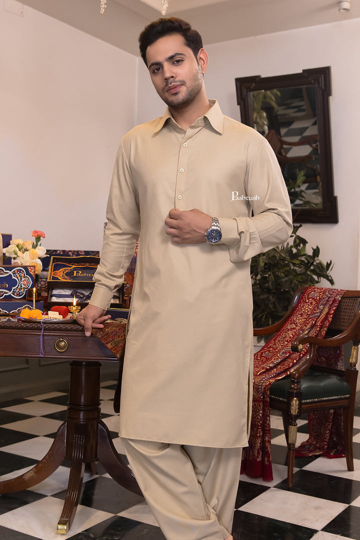 Pashtush India Kurta Pashtush Mens Kurta, Beige