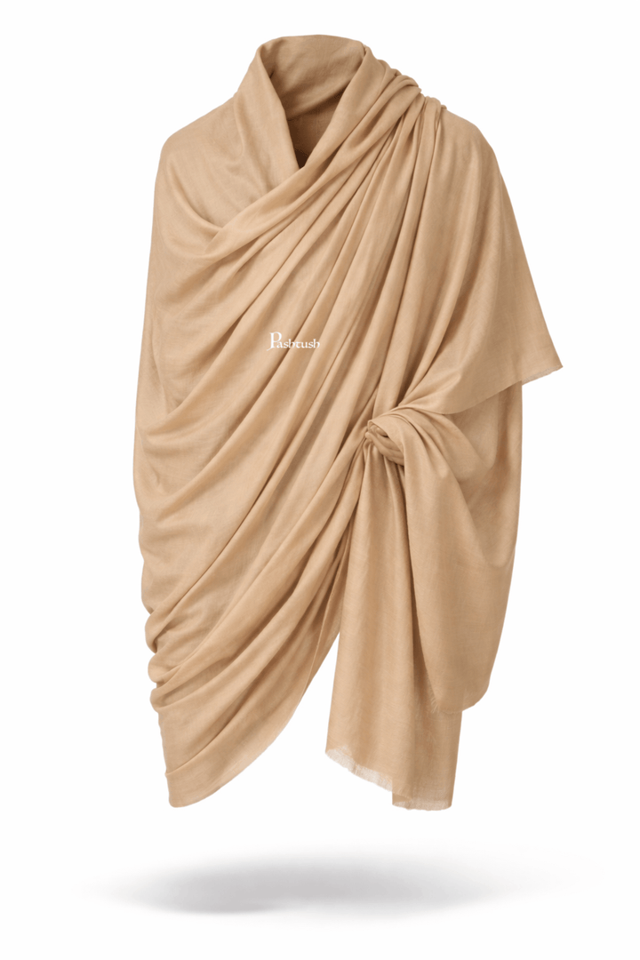 Pashtush India Mens Shawls Gents Shawl Pashtush Mens Ladakhi Shawl, Beige