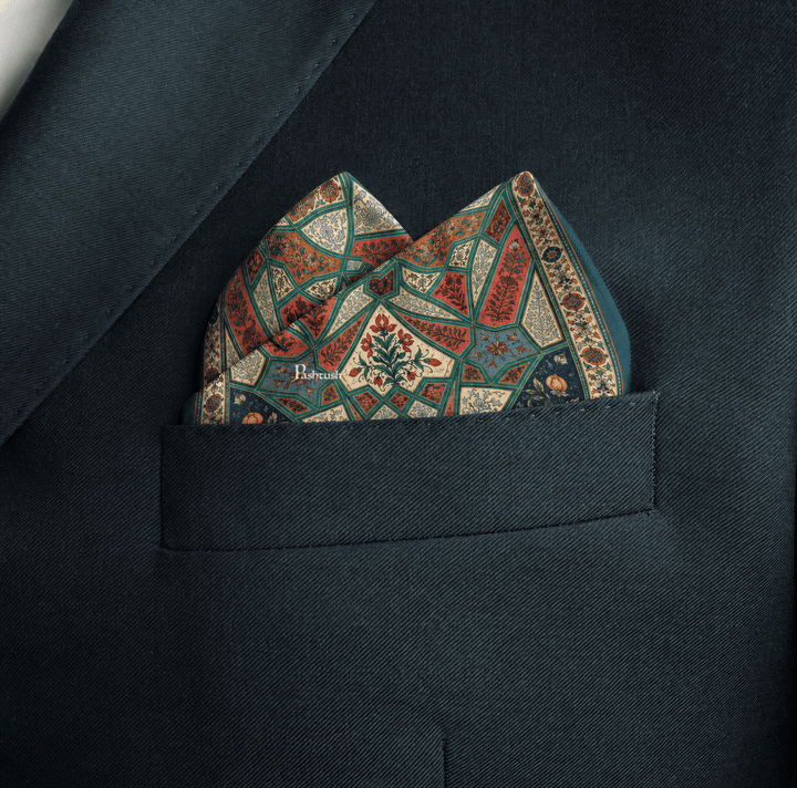 Pashtush India Mens Scarves Stoles and Mufflers Pashtush Mens Pocket Square