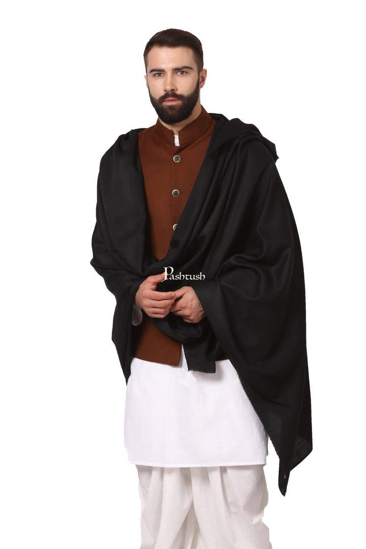 Pashtush India Mens Shawls Gents Shawl Pashtush Mens Soft Wool Shawl, Mens Lohi (Full Size), Pure Wool, Woolmark Certified