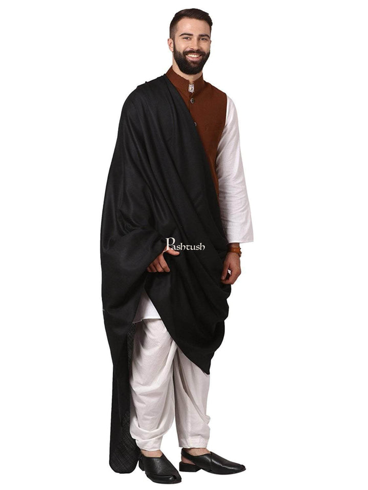Pashtush India Mens Shawls Gents Shawl Pashtush Mens Thick Count Blended Wool Shawl, Mens Lohi (Full Size)
