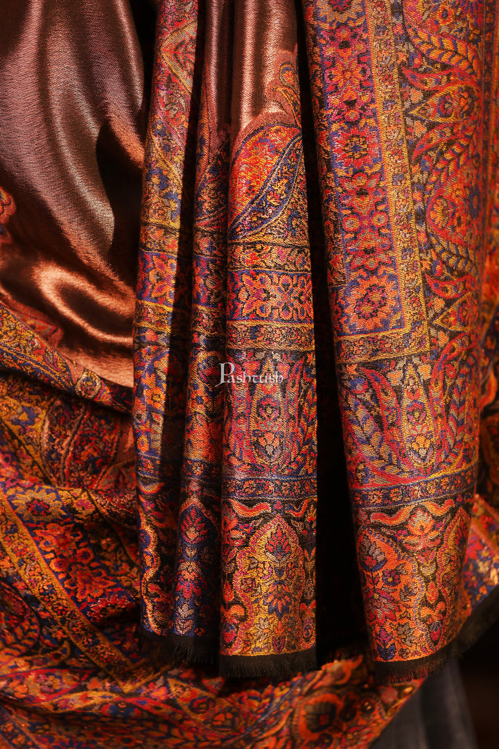 Pashtush India Mens Scarves Stoles and Mufflers Pashtush Mens Twilight Collection Stole, With Metallic Thread Weave, Fine Wool, Reversible