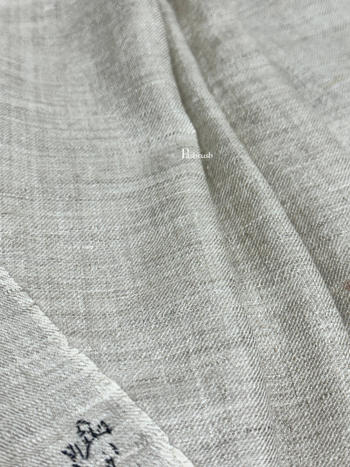 Pashtush India Womens Shawls Pashtush Pure Pashmina Shawl, Hand Woven, Handmade, Beige