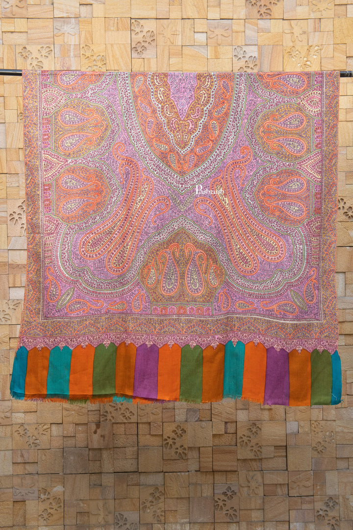 Pashtush India Womens Shawls Pashtush  Pure Pashmina Shawl, Sozni Hand Embroidery, Hand Woven, Kalamkari Design, Multicolour