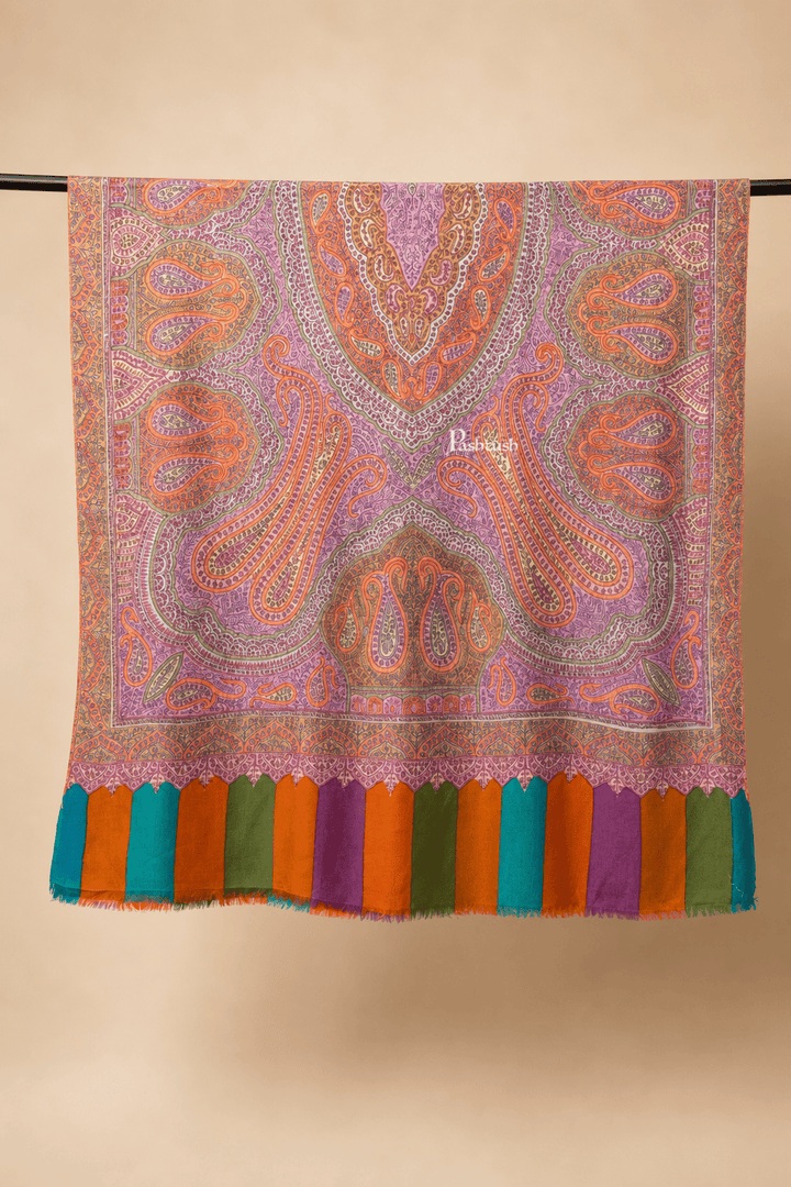 Pashtush India Womens Shawls Pashtush  Pure Pashmina Shawl, Sozni Hand Embroidery, Hand Woven, Kalamkari Design, Multicolour